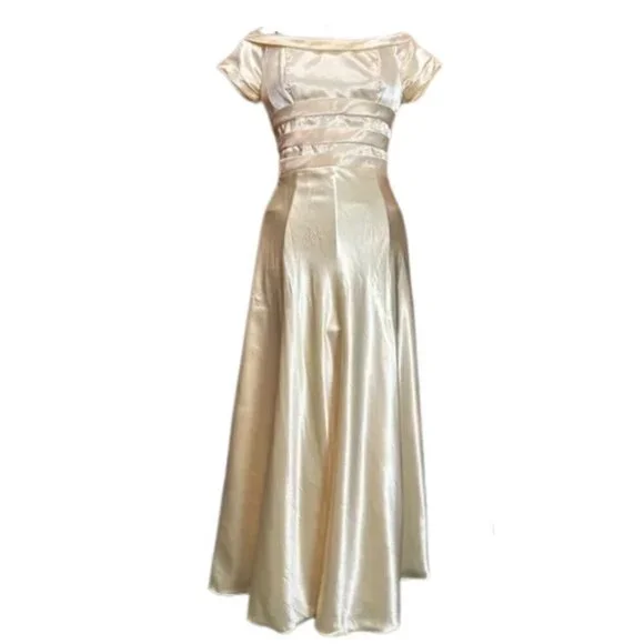 VINTAGE yellow gown, small - Picture 2 of 16